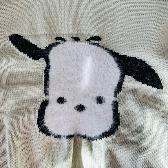 Pochacco Kawaii Fuzzy Mint Green Pastel Sweater - Picture 3 of 4